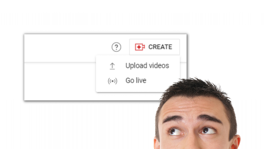this is a man showing a upload video from a channel settings on your business youtube channel