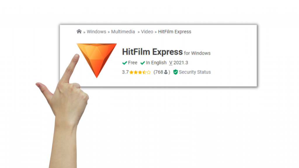 This is a video editor called HitFilm Express. 