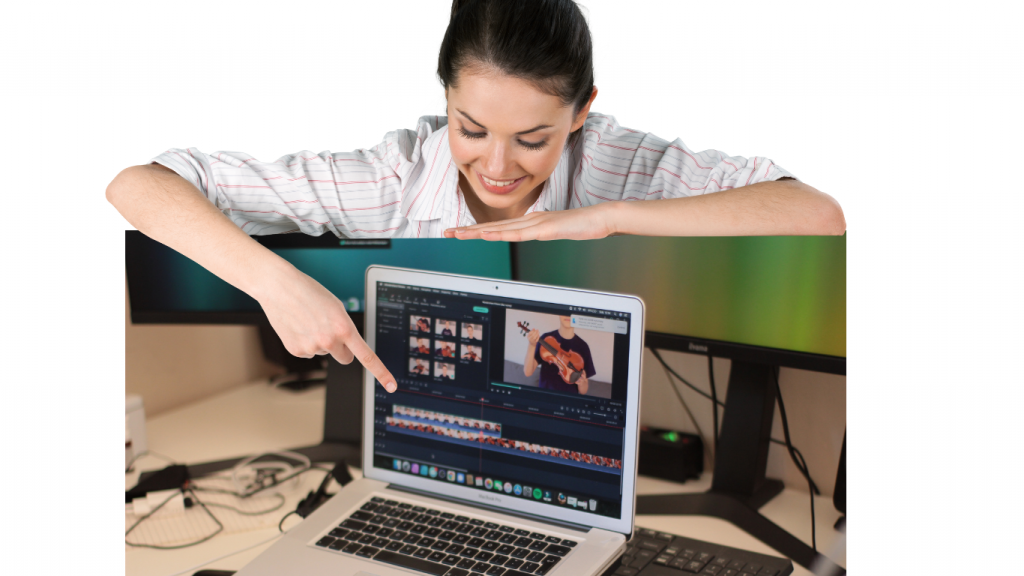 A sample video editing tool view with video stabilization, advanced features, video and audio filters.