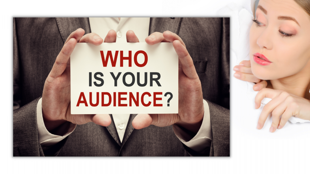 A man with a card cross promote who is your audience sample for youtube strategy and for facebook followers and other marketing platform