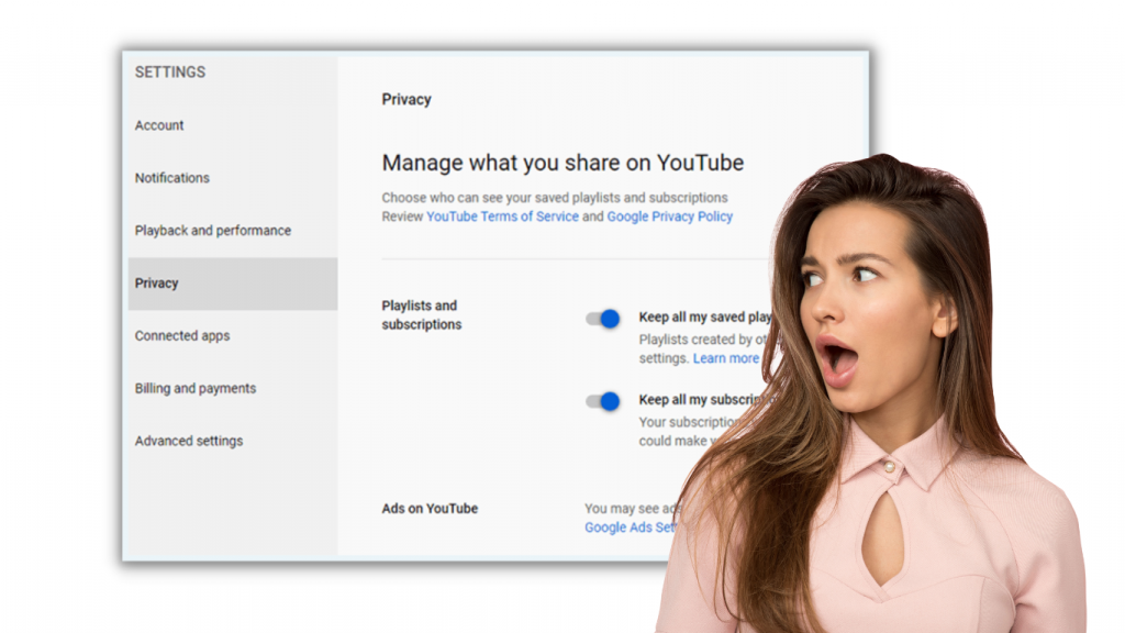 This is a Youtube Settings Tool where you can manage what you share on Youtube like playlist and subscriptions ads on YouTube