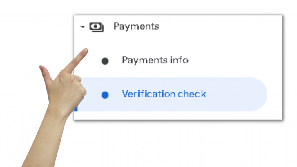 This is the Payment Tab where you can see payment info and for verification check