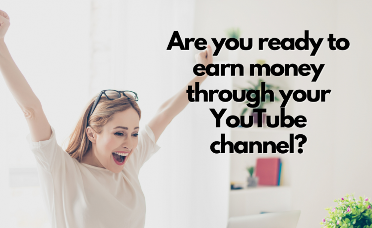A woman happy to see she is earning money though Youtube Channel