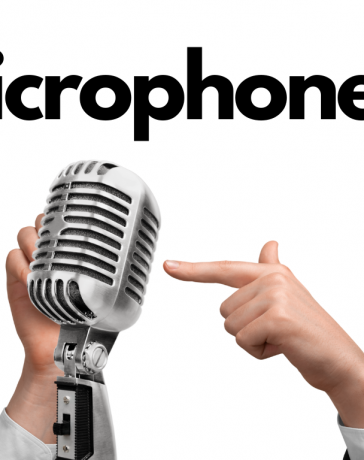 a hand pointing the best microphones for vlogging on youtube